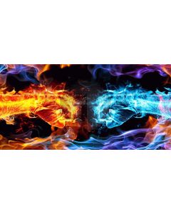 Blue Colors Yellow Computer Printed Dance Recital Scenic Backdrop ACP-1279