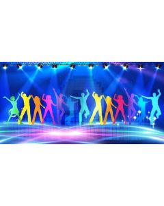 Stage Light Dancers Computer Printed Dance Recital Scenic Backdrop ACP-1285