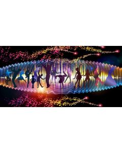 Stage Light Dancers Music Computer Printed Dance Recital Scenic Backdrop ACP-1289