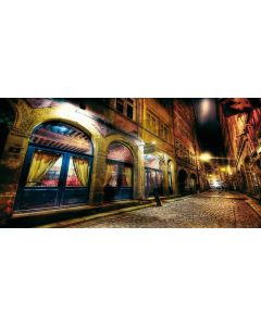 Romantic street Computer Printed Dance Recital Scenic Backdrop ACP-012