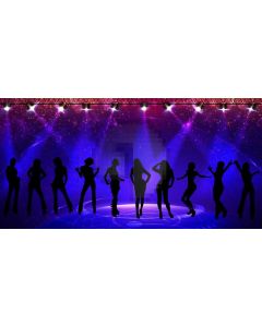 Stage Light Dancers Computer Printed Dance Recital Scenic Backdrop ACP-1308