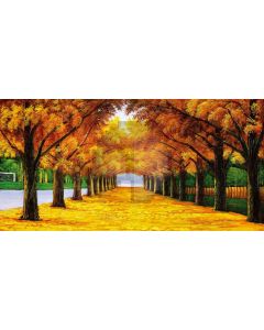 Golden Autumn Computer Printed Dance Recital Scenic Backdrop ACP-018