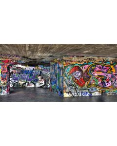 clown graffiti wall Computer Printed Dance Recital Scenic Backdrop ACP-001