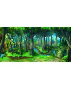 Magic forest Computer Printed Dance Recital Scenic Backdrop ACP-200