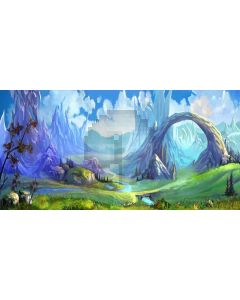 ice mountain Computer Printed Dance Recital Scenic Backdrop ACP-217