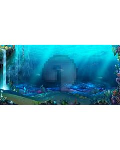 underwater world Computer Printed Dance Recital Scenic Backdrop ACP-234