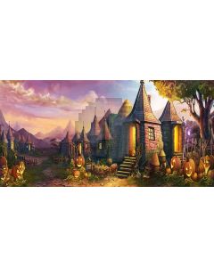 Pumpkin town Computer Printed Dance Recital Scenic Backdrop ACP-241