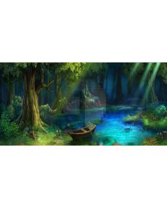 peaceful forest Computer Printed Dance Recital Scenic Backdrop ACP-274