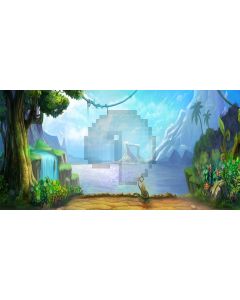 crystal water Computer Printed Dance Recital Scenic Backdrop ACP-277