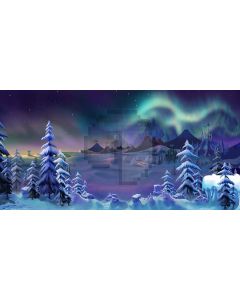 polar lights Computer Printed Dance Recital Scenic Backdrop ACP-280