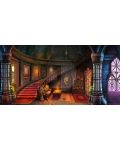 Spiral Stair Computer Printed Dance Recital Scenic Backdrop ACP-306