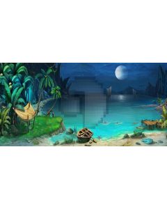 beautiful moonlight Computer Printed Dance Recital Scenic Backdrop ACP-307
