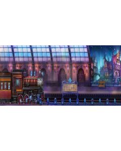 Moving train Computer Printed Dance Recital Scenic Backdrop ACP-318