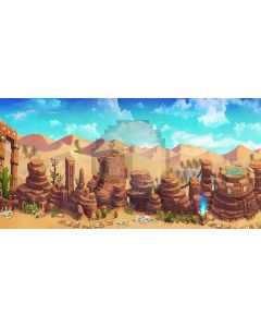 A Desert Walk Computer Printed Dance Recital Scenic Backdrop ACP-325
