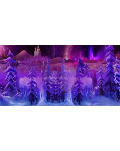 Snow Tree Computer Printed Dance Recital Scenic Backdrop ACP-335