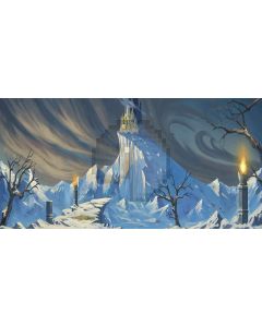 snow moutain Computer Printed Dance Recital Scenic Backdrop ACP-338