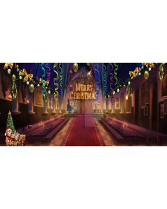 merry christmas Computer Printed Dance Recital Scenic Backdrop ACP-339