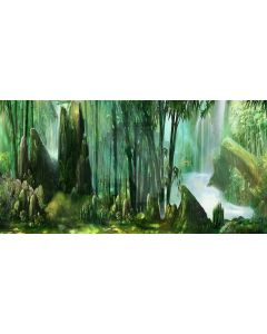 bamboo grove Computer Printed Dance Recital Scenic Backdrop ACP-352