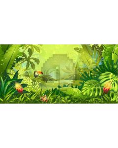 Green World Computer Printed Dance Recital Scenic Backdrop ACP-395