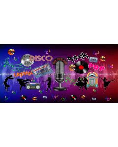 party celebrate Computer Printed Dance Recital Scenic Backdrop ACP-402