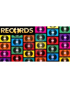 record theme Computer Printed Dance Recital Scenic Backdrop ACP-405