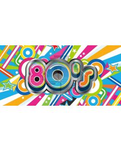 80 years theme Computer Printed Dance Recital Scenic Backdrop ACP-420