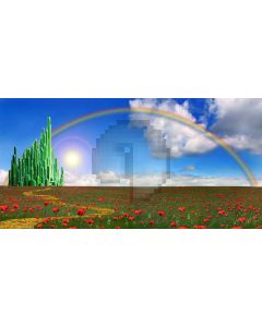 Ocean Of Flowers Computer Printed Dance Recital Scenic Backdrop ACP-426