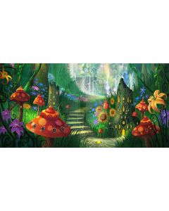 plants family Computer Printed Dance Recital Scenic Backdrop ACP-428