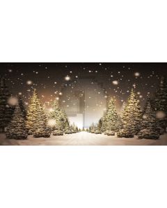 christmas trees Computer Printed Dance Recital Scenic Backdrop ACP-430
