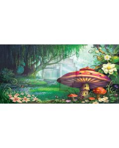 forest and mushroom Computer Printed Dance Recital Scenic Backdrop ACP-442