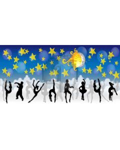 dancer party Computer Printed Dance Recital Scenic Backdrop ACP-443