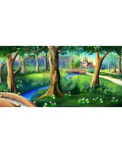Lovely jungle Computer Printed Dance Recital Scenic Backdrop ACP-447