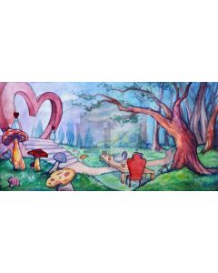Romantic park Computer Printed Dance Recital Scenic Backdrop ACP-449