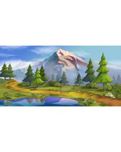 Rolling hills Computer Printed Dance Recital Scenic Backdrop ACP-452