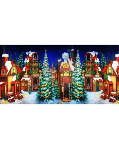 christmas house Computer Printed Dance Recital Scenic Backdrop ACP-469