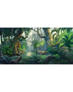 forest landscape Computer Printed Dance Recital Scenic Backdrop ACP-485