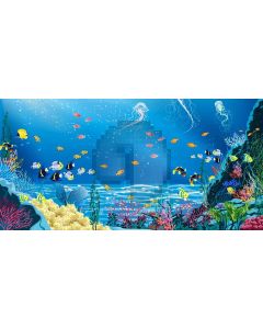 Rich seafloor Computer Printed Dance Recital Scenic Backdrop ACP-494