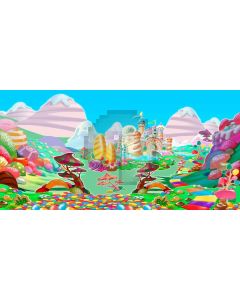 candy family Computer Printed Dance Recital Scenic Backdrop ACP-502