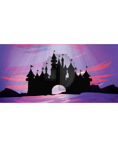 Black Castle Computer Printed Dance Recital Scenic Backdrop ACP-503