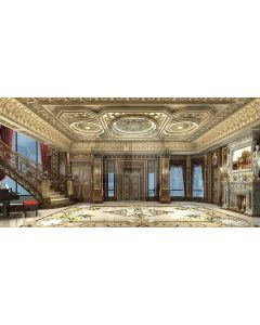 Glory Stairs Ceiling Lamp Carpet Fireplace Computer Printed Dance Recital Scenic Backdrop ACP-524