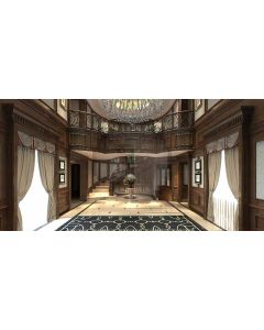 Stairs Curtain Door Pot Plant Computer Printed Dance Recital Scenic Backdrop ACP-525