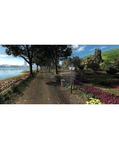 Sea Tree Fallen Leaves Mountain Cloud Computer Printed Dance Recital Scenic Backdrop ACP-530