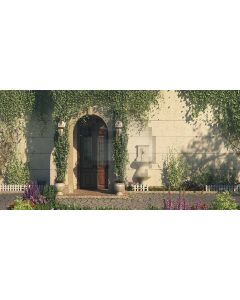 Arch Flower Plant Fence Computer Printed Dance Recital Scenic Backdrop ACP-532