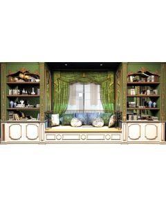 Bookshelf Curtain Sofa Bolster Computer Printed Dance Recital Scenic Backdrop ACP-542