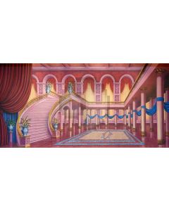 Stairs Curtain Pot Plant Carpet Computer Printed Dance Recital Scenic Backdrop ACP-551