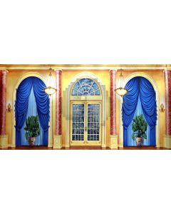 Arch Pillar Curtain Ceiling Lamp Pot Plant Computer Printed Dance Recital Scenic Backdrop ACP-552
