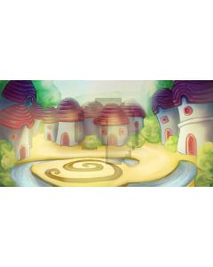 River Tree House Arch Computer Printed Dance Recital Scenic Backdrop ACP-575