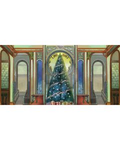 Arch Tree Stairs Computer Printed Dance Recital Scenic Backdrop ACP-584