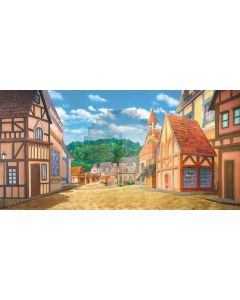 House Road Cloud Tree Sky Computer Printed Dance Recital Scenic Backdrop ACP-599