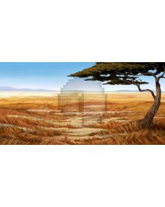 Tree Grass Cloud Mountain Computer Printed Dance Recital Scenic Backdrop ACP-601